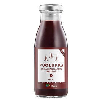 Marjex puolukkamehujuoma 0,25l kalorit ja ravintosisältö