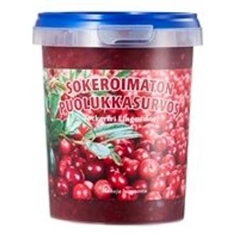 Marjex sokeroimaton puolukkasurvos 500g kalorit ja ravintosisältö