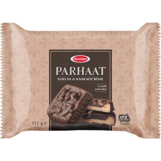 Kantolan Parhaat Suklaa Ja Kaakaocreme Keksejä 112G kalorit ja ravintosisältö