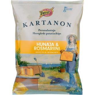 Taffel Kartanon 180g Hunaja ja Rosmariini perunalastu kalorit ja ravintosisältö - 550 kcal