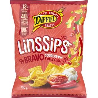 Taffel LinsSips bravo linssisipsi 130g kalorit ja ravintosisältö