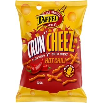 Taffel CrunCheez hot chili maustettu juustosnacks 225g kalorit ja ravintosisältö - 600 kcal