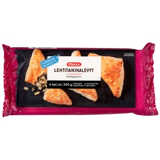 Pirkka lehtitaikinalevyt 6kpl/500g pakaste kalorit ja ravintosisältö - 340 kcal
