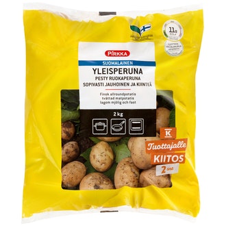 Pirkka suomalainen yleisperuna 2 kg kalorit ja ravintosisältö - 80 kcal