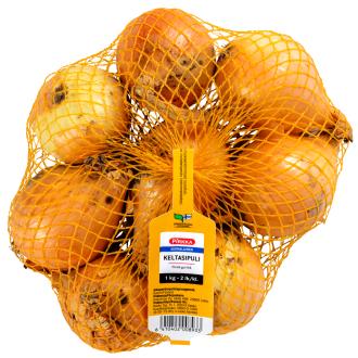 Pirkka suomalainen keltasipuli 1 kg 2 lk kalorit ja ravintosisältö - 34 kcal