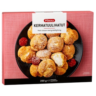 Pirkka Kermatuulihatut 20kpl/250g pakaste kalorit ja ravintosisältö - 346 kcal