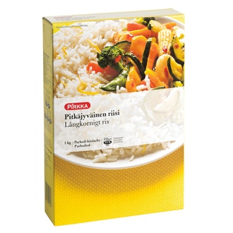 Pirkka pitkäjyväinen riisi 1kg kalorit ja ravintosisältö - 350 kcal