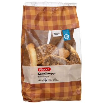 Pirkka Kanelikorppu 400g revitty kalorit ja ravintosisältö