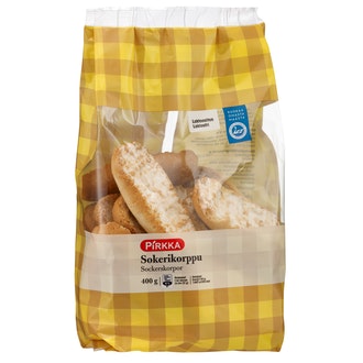 Pirkka Sokerikorppu 400g revitty kalorit ja ravintosisältö - 355 kcal
