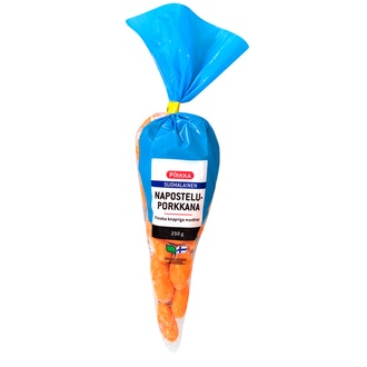 Pirkka suomalainen naposteluporkkana 250g kalorit ja ravintosisältö