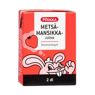 Pirkka metsämansikkajuoma 2 dl kalorit ja ravintosisältö