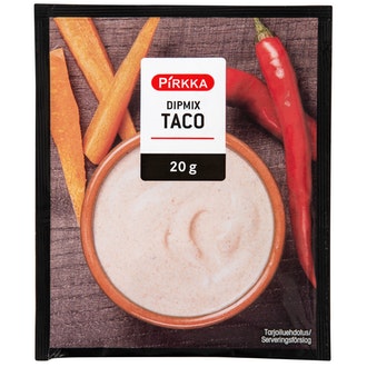 Pirkka dipmix taco 20g kalorit ja ravintosisältö - 299 kcal