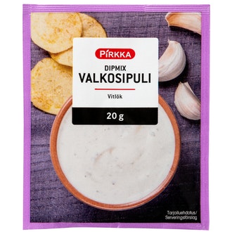Pirkka dipmix valkosipuli 20g kalorit ja ravintosisältö - 328 kcal