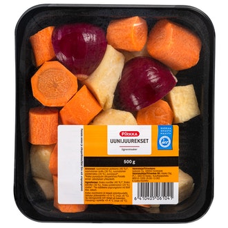 Pirkka uunijuurekset 500g kalorit ja ravintosisältö - 40 kcal