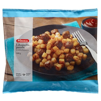 Pirkka lihapullapannu 500g pakaste kalorit ja ravintosisältö - 165 kcal