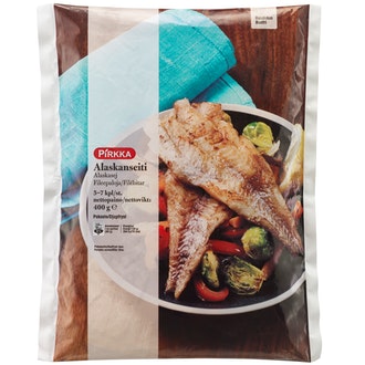 Pirkka alaskanseiti fileepaloja 5-7kpl/400g pakaste kalorit ja ravintosisältö - 70 kcal