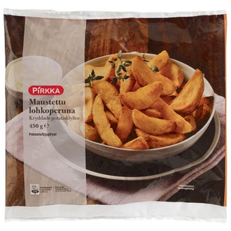 Pirkka maustettu lohkoperuna 450g pakaste kalorit ja ravintosisältö - 147 kcal
