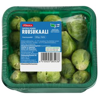Pirkka suomalainen ruusukaali 300g kalorit ja ravintosisältö - 25 kcal