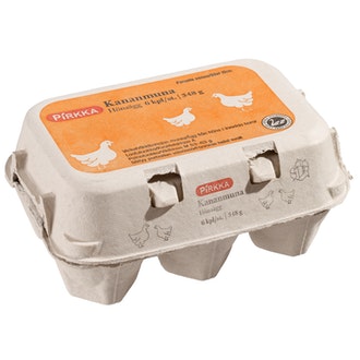 Pirkka kananmuna 6 kpl/ 348g kalorit ja ravintosisältö - 134 kcal