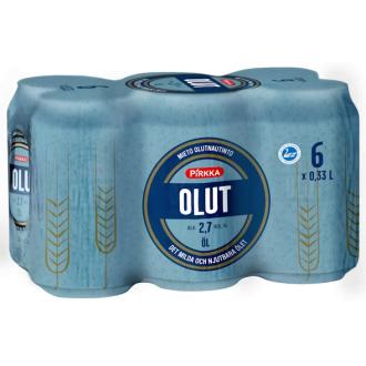 Pirkka olut 2,7% 0,33l 6-pack
