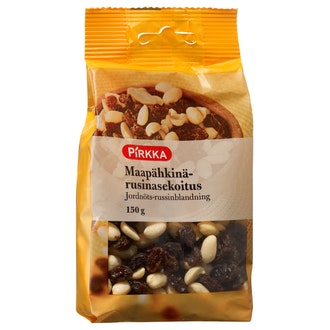 Pirkka maapähkinä-rusinasekoitus 150g kalorit ja ravintosisältö - 470 kcal