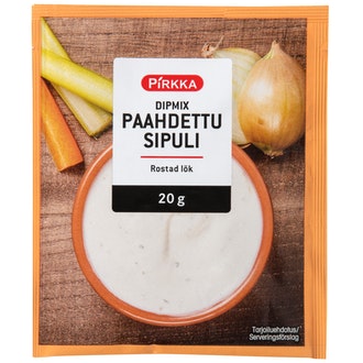 Pirkka dipmix paahdettu sipuli 20g kalorit ja ravintosisältö - 319 kcal