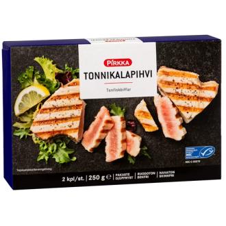 Pirkka tonnikalapihvi 250g MSC pakaste kalorit ja ravintosisältö - 101 kcal