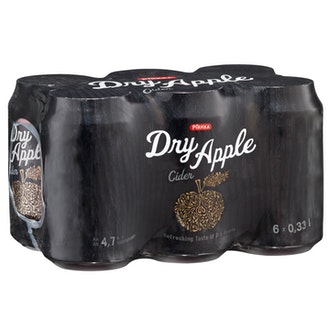 Pirkka Dry Apple siideri 4,7% 0,33l 6-pack kalorit ja ravintosisältö - 40 kcal