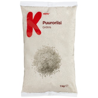 K-Menu Puuroriisi 1kg kalorit ja ravintosisältö - 350 kcal