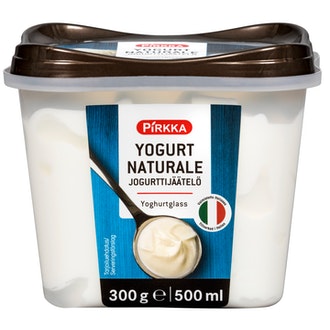 Pirkka Yogurt naturale italialainen jäätelö 0,5l kalorit ja ravintosisältö - 210 kcal