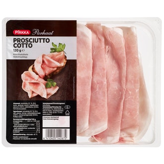 Pirkka Parhaat Prosciutto Cotto kokolihaleikkele 120g kalorit ja ravintosisältö - 129 kcal