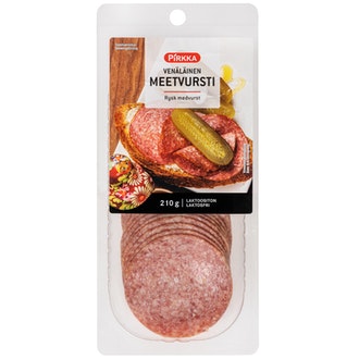 Pirkka venäläinen meetvursti 210g kalorit ja ravintosisältö - 399 kcal