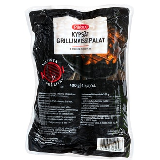 Pirkka kypsät grillimaissipalat 400g kalorit ja ravintosisältö - 90 kcal