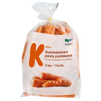 K-Menu suomalainen pesty porkkana 2kg