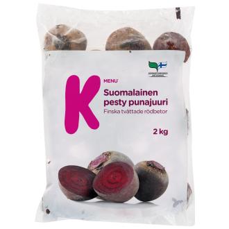 K-Menu suomalainen pesty punajuuri 2kg