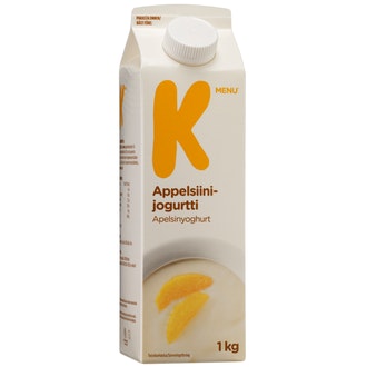 K-Menu appelsiinijogurtti 1kg kalorit ja ravintosisältö - 70 kcal