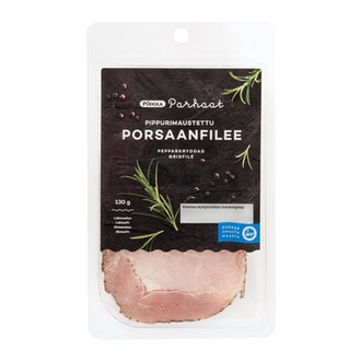 Pirkka Parhaat pippurimaustettu porsaanfilee 130g kalorit ja ravintosisältö