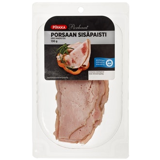 Pirkka Parhaat porsaan sisäpaisti 130g kalorit ja ravintosisältö - 95 kcal