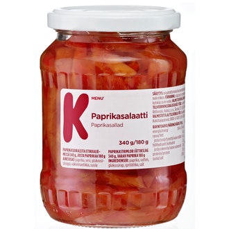 K-Menu paprikasalaatti 340g/180g kalorit ja ravintosisältö