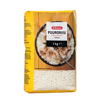 Pirkka puuroriisi 1kg kalorit ja ravintosisältö