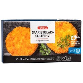 Pirkka saaristolaiskalapihvi 2kpl/200g pakaste kalorit ja ravintosisältö - 200 kcal