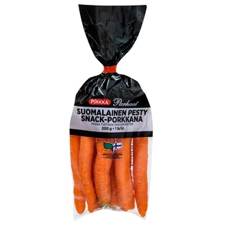 Pirkka Parhaat suomalainen pesty snack-porkkana 200g 1lk kalorit ja ravintosisältö - 33 kcal