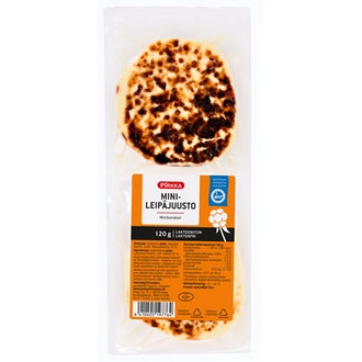 Pirkka minileipäjuusto 120g laktoositon kalorit ja ravintosisältö - 280 kcal