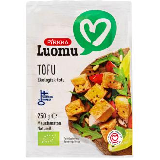 Pirkka Luomu tofu 250g maustamaton laktoositon kalorit ja ravintosisältö - 151 kcal