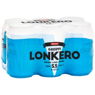 Pirkka greippilonkero 5,5% 0,33l 6-pack kalorit ja ravintosisältö - 58 kcal
