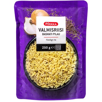 Pirkka valmisriisi Basmati pilau 250g kalorit ja ravintosisältö