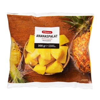 Pirkka ananaspalat 300g pakaste kalorit ja ravintosisältö - 57 kcal