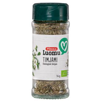 Pirkka Luomu timjami 14g kalorit ja ravintosisältö - 285 kcal