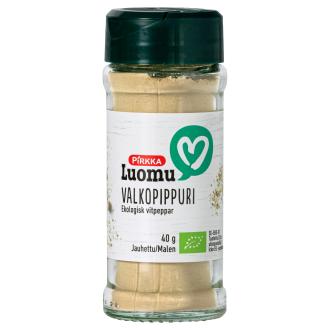 Pirkka Luomu valkopippuri 40g jauhettu kalorit ja ravintosisältö - 291 kcal