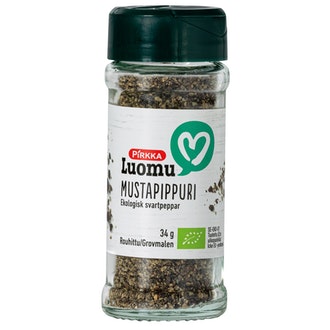 Pirkka Luomu mustapippuri 34g rouhittu kalorit ja ravintosisältö - 286 kcal